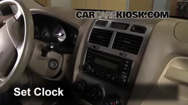 2007 Kia Sportage LX 2.7L V6 Horloge Régler l'horloge